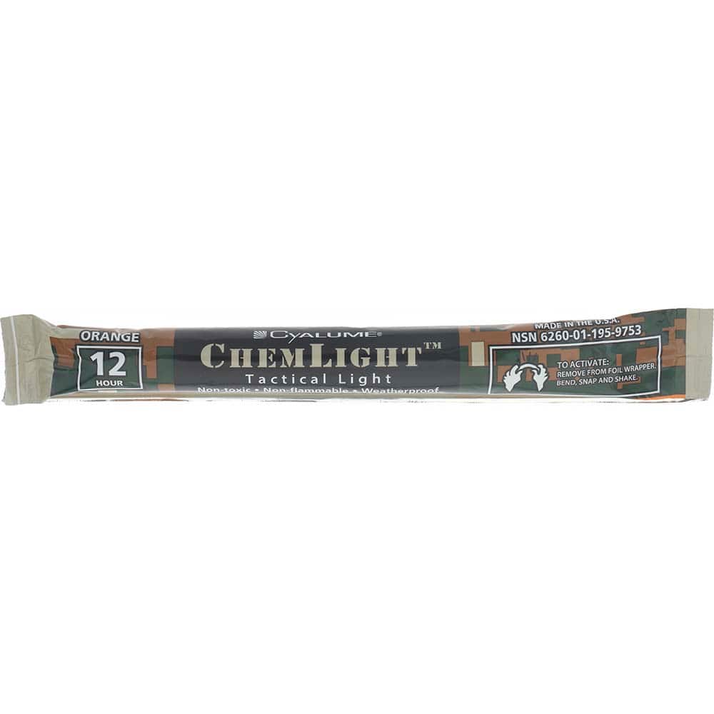 Ability One - Lightsticks; Color: Orange ; Length (Inch): 6 ; Illumination Time (Hours): 12 - Exact Tooling