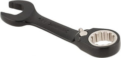 Proto - 18mm 12 Point Offset Combination Wrench - 15° Offset Angle, 5-5/32" OAL, Steel, Black Chrome Finish - Exact Tooling