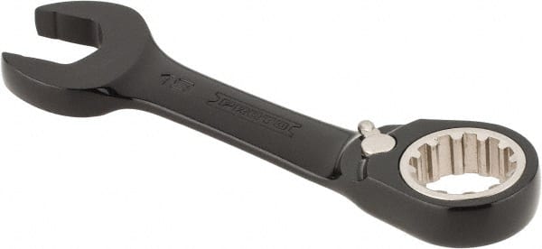 Proto - 19mm 12 Point Offset Combination Wrench - 15° Offset Angle, 5-1/2" OAL, Steel, Black Chrome Finish - Exact Tooling