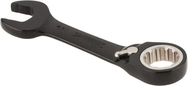 Proto - 16mm 12 Point Offset Combination Wrench - 15° Offset Angle, 4-7/8" OAL, Steel, Black Chrome Finish - Exact Tooling