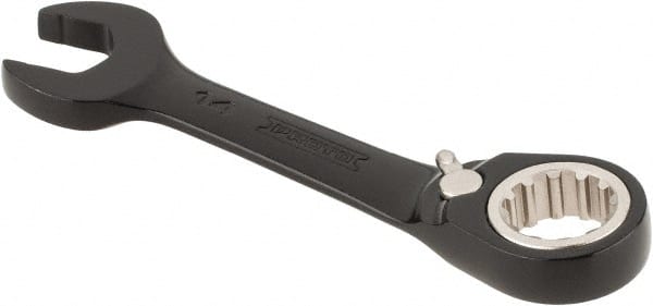 Proto - 14mm 12 Point Offset Combination Wrench - 15° Offset Angle, 4-1/4" OAL, Steel, Black Chrome Finish - Exact Tooling