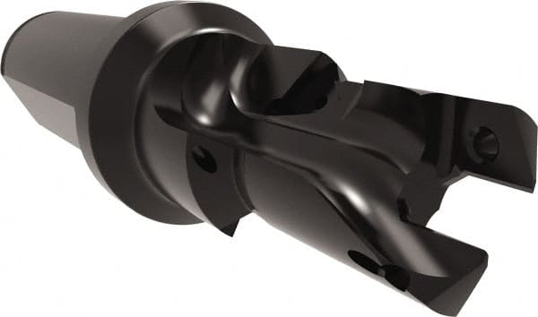 Allied Machine and Engineering - 18 to 20mm Diam, Straight Shank, 25.4mm Body Shank Diam, Combo Chamfer and Countersink Drill - TCMT 110204 Insert, 113.9mm OAL - Exact Tooling