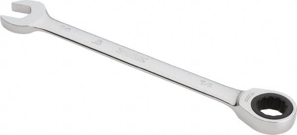 Proto - 14mm 12 Point Combination Wrench - 0° Offset Angle, 7-1/2" OAL, Steel, Chrome Finish - Exact Tooling