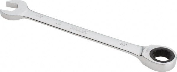 Proto - 16mm 12 Point Combination Wrench - 0° Offset Angle, 8-3/16" OAL, Steel, Chrome Finish - Exact Tooling