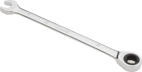 Proto - 8mm 12 Point Combination Wrench - 0° Offset Angle, 5-1/2" OAL, Steel, Chrome Finish - Exact Tooling