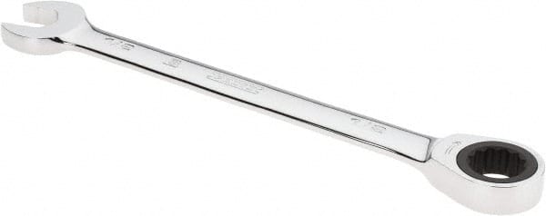 Proto - 1/2" 12 Point Combination Wrench - 0° Offset Angle, 7" OAL, Steel, Chrome Finish - Exact Tooling
