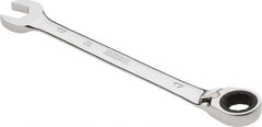 Proto - 17mm 12 Point Combination Wrench - 0° Offset Angle, 8-7/8" OAL, Steel, Chrome Finish - Exact Tooling