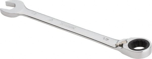 Proto - 16mm 12 Point Combination Wrench - 0° Offset Angle, 8-3/16" OAL, Steel, Chrome Finish - Exact Tooling