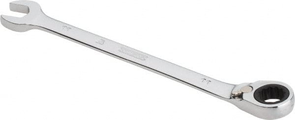 Proto - 11mm 12 Point Combination Wrench - 0° Offset Angle, 6-1/2" OAL, Steel, Chrome Finish - Exact Tooling