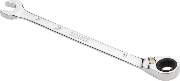 Proto - 9mm 12 Point Combination Wrench - 0° Offset Angle, 5-15/16" OAL, Steel, Chrome Finish - Exact Tooling