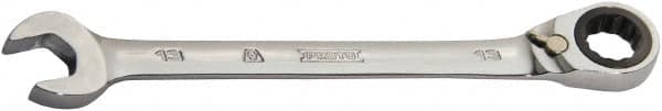 Proto - 19mm 12 Point Combination Wrench - 0° Offset Angle, 9-3/4" OAL, Steel, Chrome Finish - Exact Tooling