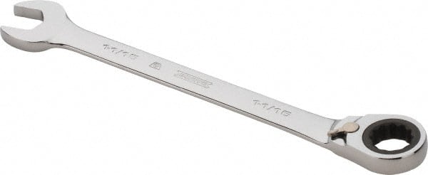 Proto - 1-1/16" 12 Point Combination Wrench - 0° Offset Angle, 14-1/8" OAL, Steel, Chrome Finish - Exact Tooling