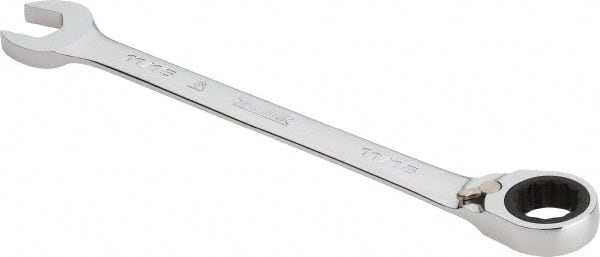 Proto - 11/16" 12 Point Combination Wrench - 0° Offset Angle, 8-7/8" OAL, Steel, Chrome Finish - Exact Tooling