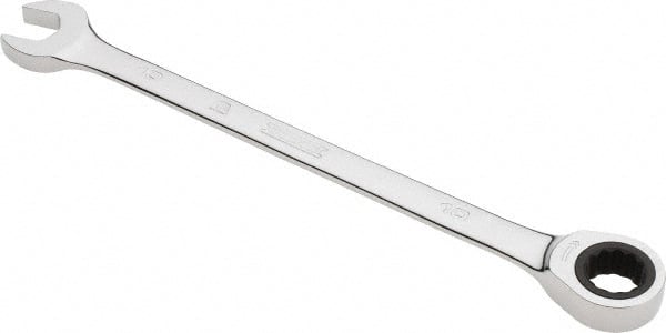 Proto - 10mm 12 Point Combination Wrench - 0° Offset Angle, 6-1/4" OAL, Steel, Chrome Finish - Exact Tooling