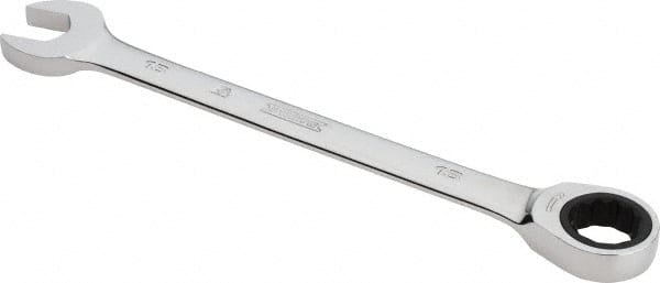 Proto - 18mm 12 Point Combination Wrench - 0° Offset Angle, 9-5/16" OAL, Steel, Chrome Finish - Exact Tooling