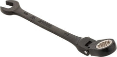 Proto - 10mm 12 Point Flexhead Combination Wrench - 15° Offset Angle, 5" OAL, Steel, Black Chrome Finish - Exact Tooling