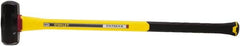 Stanley - 8 Lb Head, 35-1/8" Long Sledge Hammer - Steel Head, 40" Fiberglass Handle - Exact Tooling
