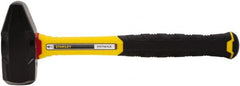 Stanley - 4 Lb Head, 14" Long Blacksmith Sledge Hammer - Steel Head, Fiberglass Handle - Exact Tooling