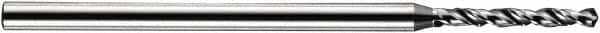 Accupro - 0.68mm, 120° Point, Solid Carbide Micro Drill Bit - 30mm OAL, 5mm Flute Length, 1.5mm Shank Diam, Series Miniature - Exact Tooling