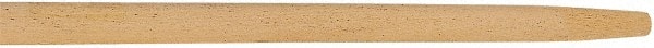 Rubbermaid - 60 x 1-1/8" Wood Handle for Push Brooms - Tapered Connection, Tan - Exact Tooling