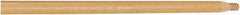 Rubbermaid - 60 x 1-1/16" Wood Handle for Push Brooms - Threaded Connection, Tan - Exact Tooling