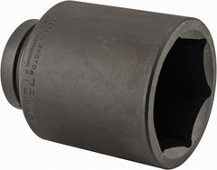 Proto - 1" Drive 75mm Deep Impact Socket - 6 Points, 5-1/4" OAL - Exact Tooling