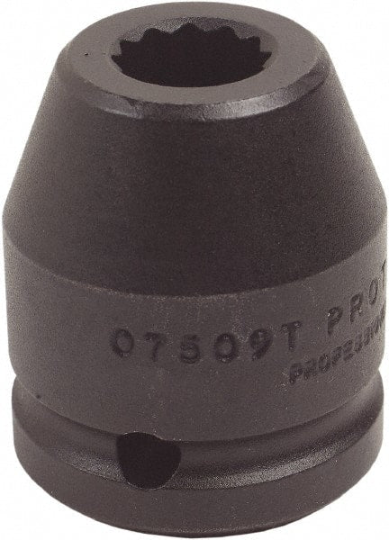 Proto - 3/4" Drive 43mm Standard Impact Socket - 12 Points, 2-5/8" OAL - Exact Tooling