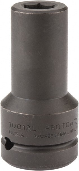 Proto - 1" Drive 3/4" Deep Impact Socket - 6 Points, 4" OAL - Exact Tooling