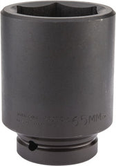 Proto - 1" Drive 65mm Deep Impact Socket - 6 Points, 4-7/8" OAL - Exact Tooling