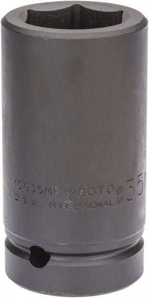 Proto - 1" Drive 35mm Deep Impact Socket - 6 Points, 4" OAL - Exact Tooling