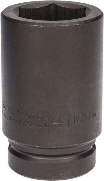 Proto - 1" Drive 41mm Deep Impact Socket - 6 Points, 4" OAL - Exact Tooling