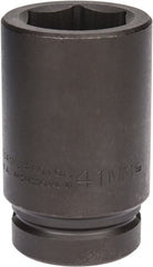 Proto - 1" Drive 41mm Deep Impact Socket - 6 Points, 4" OAL - Exact Tooling
