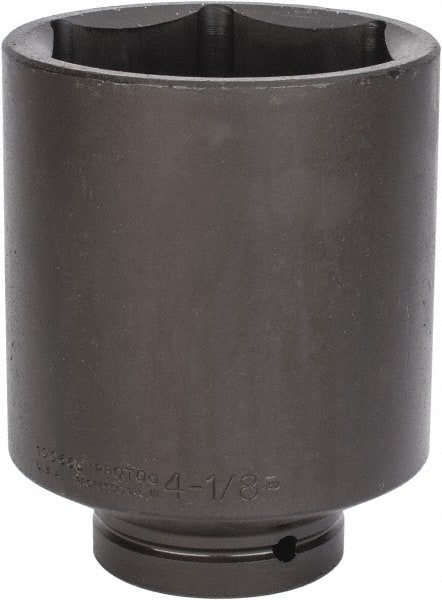 Proto - 1" Drive 4-1/8" Deep Impact Socket - 6 Points, 6-3/4" OAL - Exact Tooling