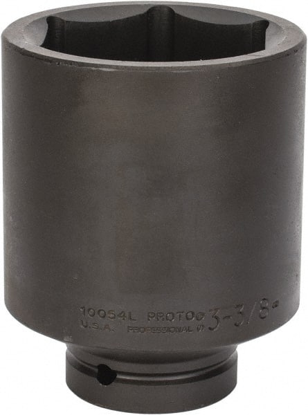 Proto - 1" Drive 3-3/8" Deep Impact Socket - 6 Points, 5-3/4" OAL - Exact Tooling