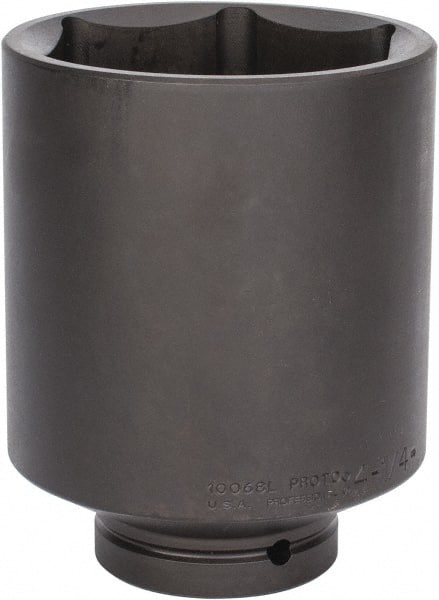 Proto - 1" Drive 4-1/4" Deep Impact Socket - 6 Points, 7" OAL - Exact Tooling