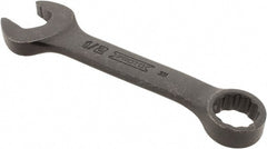 Proto - 1/2" 12 Point Offset Combination Wrench - 15° Offset Angle, 4-5/16" OAL, Steel, Black Finish - Exact Tooling
