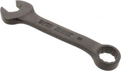 Proto - 7/16" 12 Point Offset Combination Wrench - 15° Offset Angle, 4-1/16" OAL, Steel, Black Finish - Exact Tooling