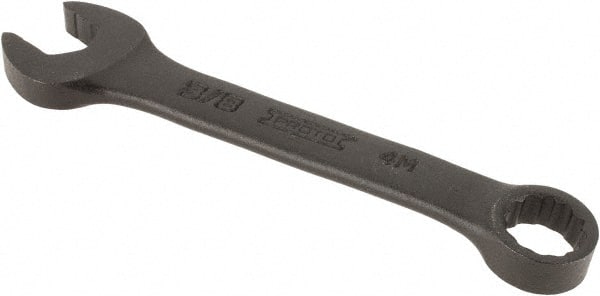 Proto - 3/8" 12 Point Offset Combination Wrench - 15° Offset Angle, 3-3/4" OAL, Steel, Black Finish - Exact Tooling