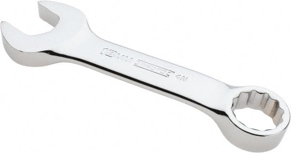 Proto - 18mm 12 Point Offset Combination Wrench - 15° Offset Angle, 5-1/4" OAL, Steel, Chrome Finish - Exact Tooling