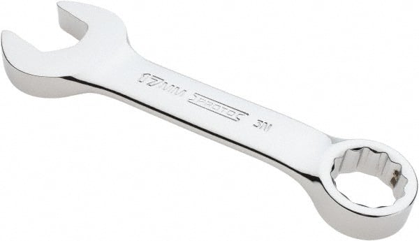 Proto - 17mm 12 Point Offset Combination Wrench - 15° Offset Angle, 5-1/16" OAL, Steel, Chrome Finish - Exact Tooling