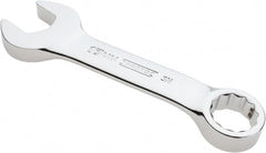 Proto - 17mm 12 Point Offset Combination Wrench - 15° Offset Angle, 5-1/16" OAL, Steel, Chrome Finish - Exact Tooling