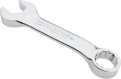 Proto - 15mm 12 Point Offset Combination Wrench - 15° Offset Angle, 4-11/16" OAL, Steel, Chrome Finish - Exact Tooling