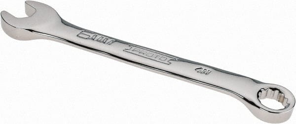 Proto - 6mm 12 Point Offset Combination Wrench - 15° Offset Angle, 3-1/4" OAL, Steel, Chrome Finish - Exact Tooling