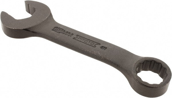 Proto - 15mm 12 Point Offset Combination Wrench - 15° Offset Angle, 4-11/16" OAL, Steel, Black Finish - Exact Tooling
