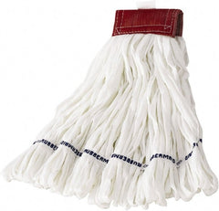 Rubbermaid - 2" Red Head Band, Large Blended Fiber Loop End Mop Head - Clamp Jaw Connection - Exact Tooling