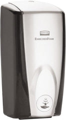 Rubbermaid - 1100 mL Foam Hand Soap Dispenser - Plastic, Hanging, Black & Chrome - Exact Tooling