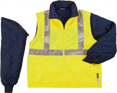 Ergodyne - Size S High Visibility Jacket - Lime, Brushed Fleece, Zipper, Snaps Closure - Exact Tooling