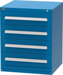 Vidmar - 4 Drawer, Modular Storage Cabinet - Steel, 30" Wide x 27-3/4" Deep x 37" High, Blue - Exact Tooling
