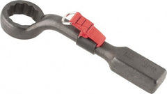 Proto - 2-3/16" 12 Point Tethered Striking Box Wrench - Single End, 13-1/2" OAL, Steel, Black Finish - Exact Tooling