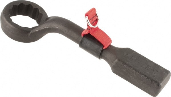 Proto - 2-3/8" 12 Point Tethered Striking Box Wrench - Single End, 13-1/2" OAL, Steel, Black Finish - Exact Tooling